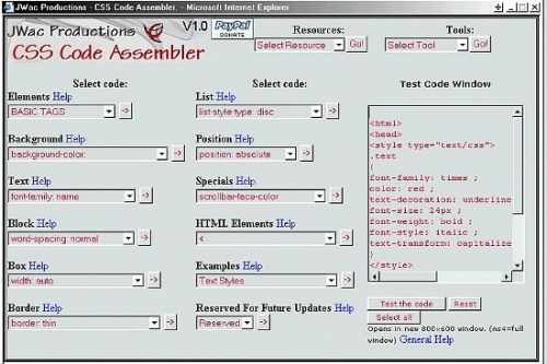 CSS Code Assembler