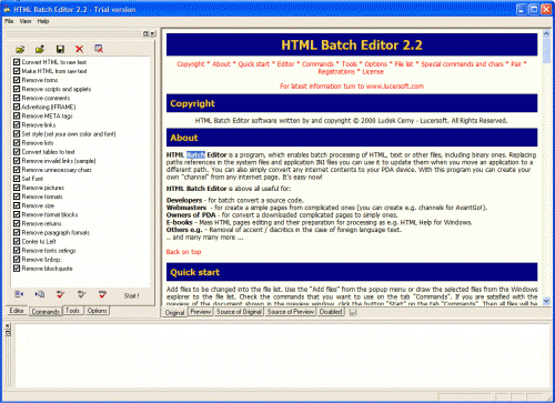 HTML Batch Editor