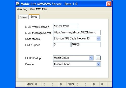 Mobizware-Lite MMS Server, SMS Server