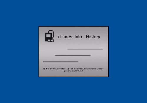 iTunes Info - History