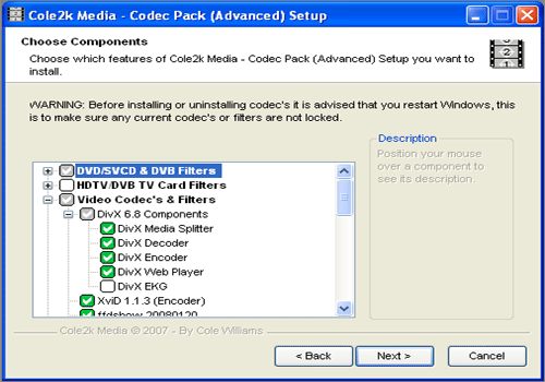 Codec Pack Advanced