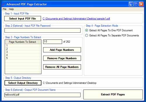 Advanced PDF Page Extractor