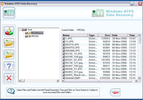 NTFS partition data recovery software