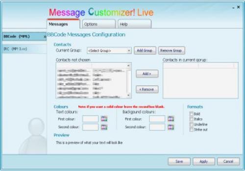 Message Customizer! Live