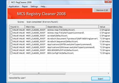 MCS Registry Cleaner 2008