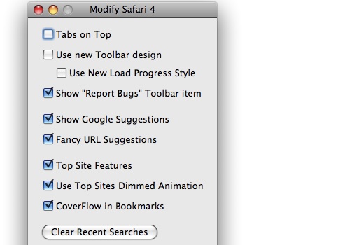 Safari 4 Modifier