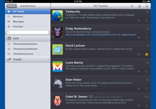 Twitterrific for iPad