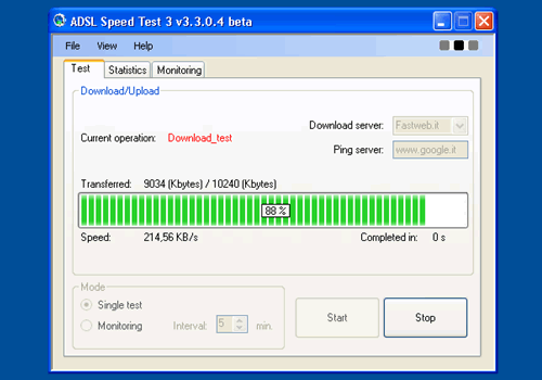 ADSL Speed test