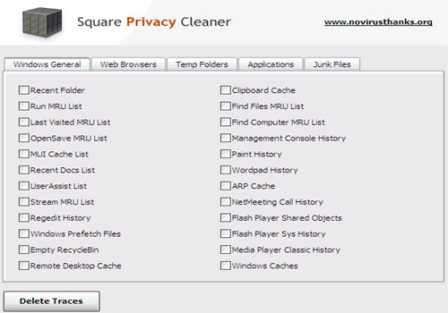 Square Privacy Cleaner Portable