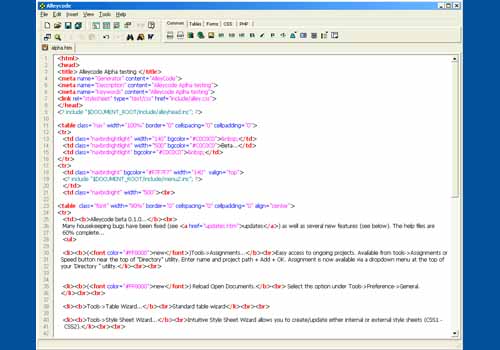 Alleycode HTML Editor