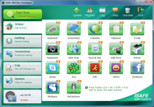 iSafe All In One Keylogger Pro 2012