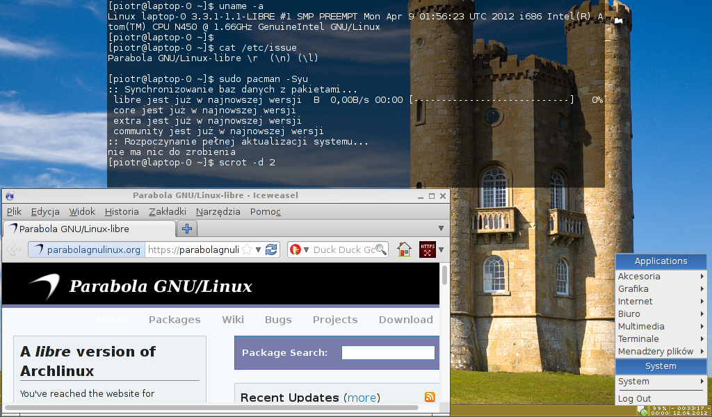 Uname linux. Parabola GNU/Linux. Parabola GNU/Linux-libre. Hyperbola GNU/Linux-libre. Linux GNU screenshot.