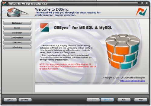 DBSync for MSSQL & MySQL