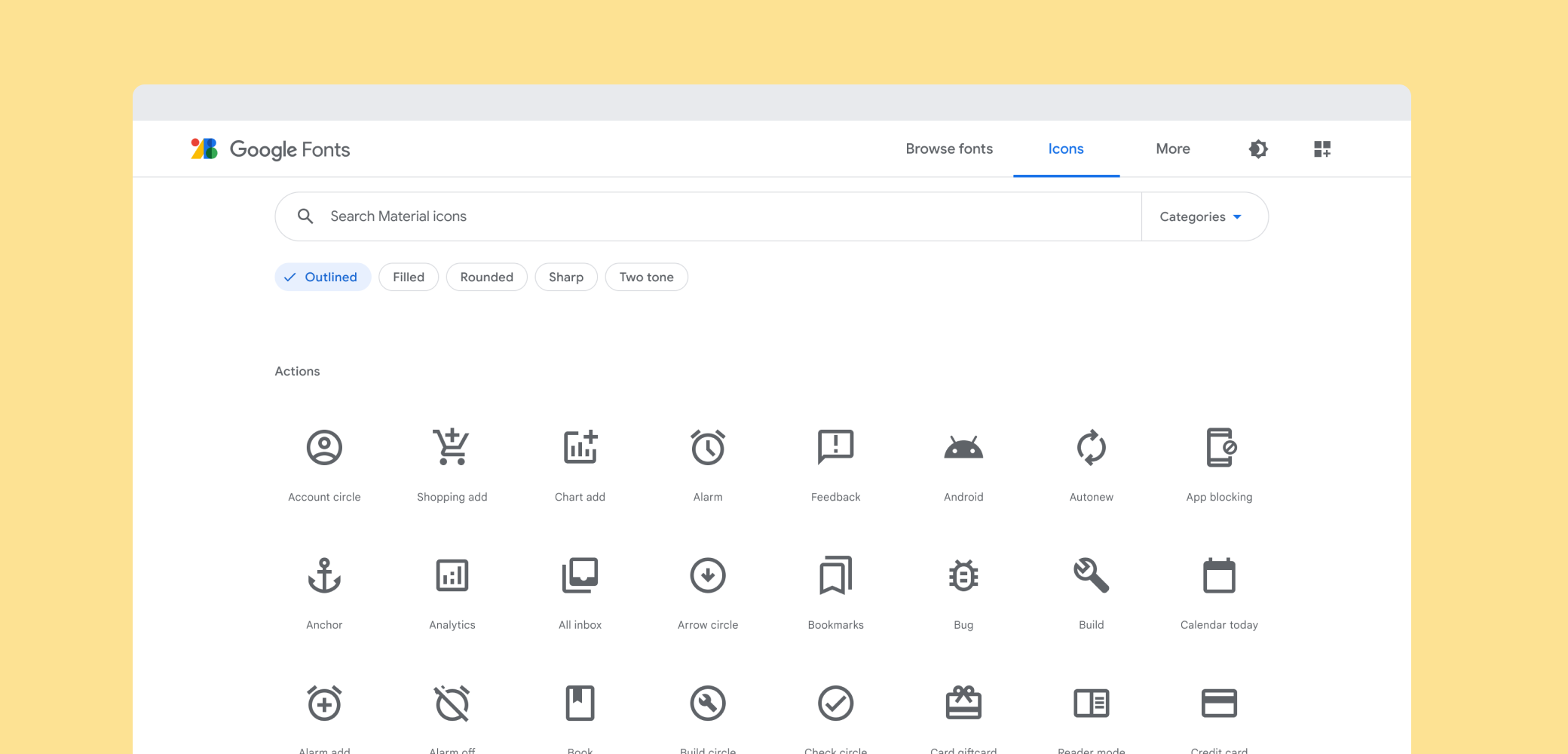 Google Fonts: arrivano le icone basate sul Material Design