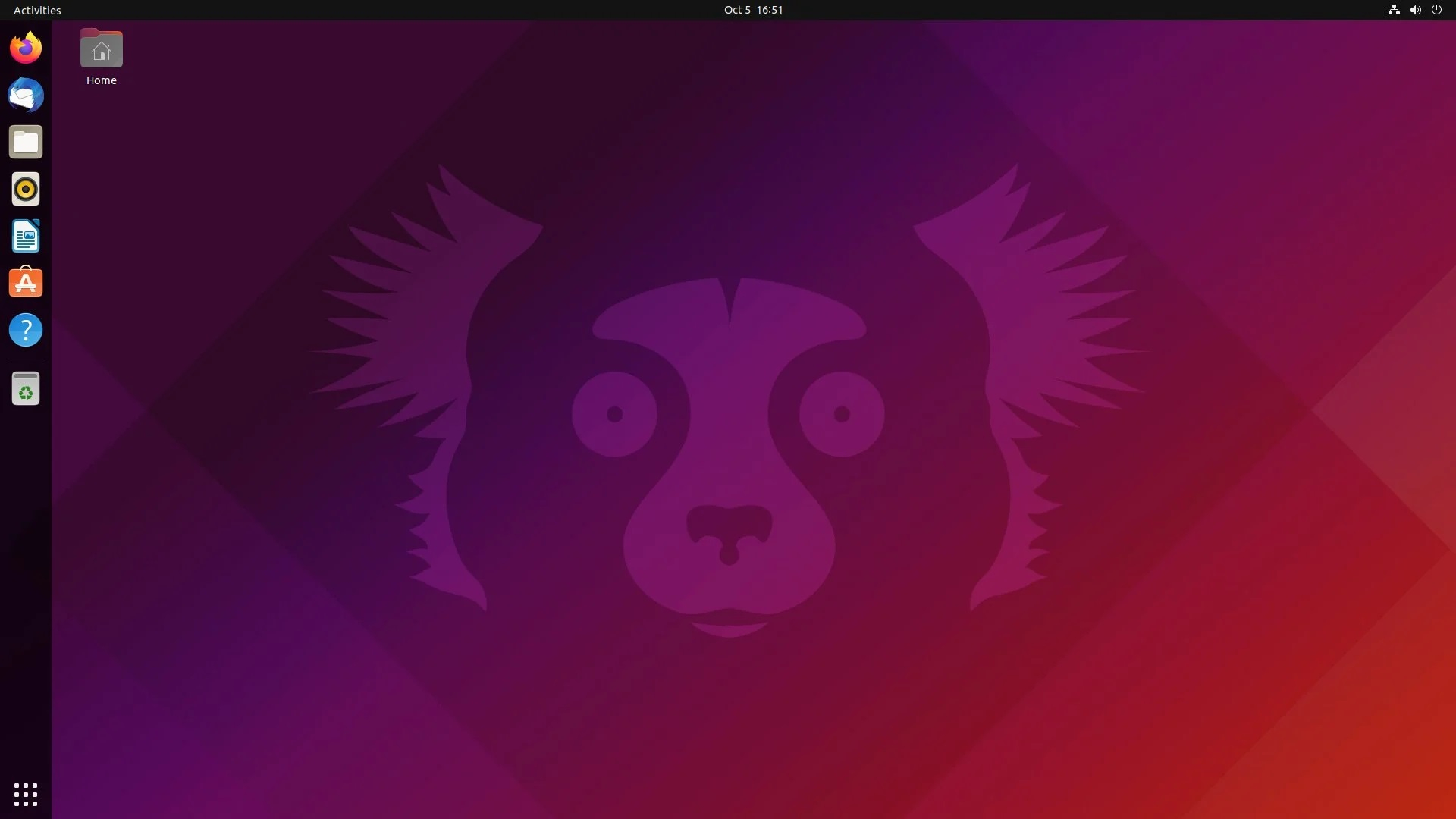 Il desktop di Ubuntu 21.10