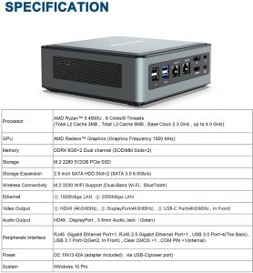 Mini PC Minis Forum HM50 - 2