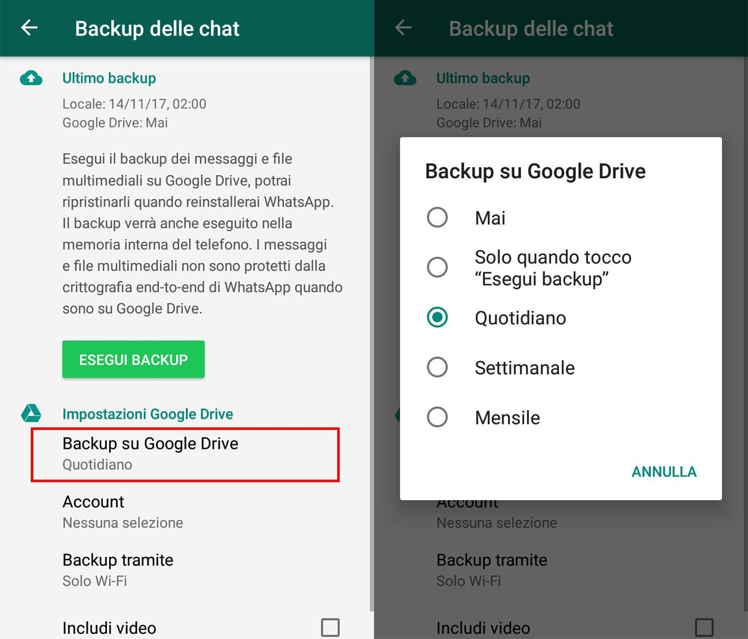 Attenzione ai backup di Whatsapp: Google Drive limiterà lo spazio di archiviazione