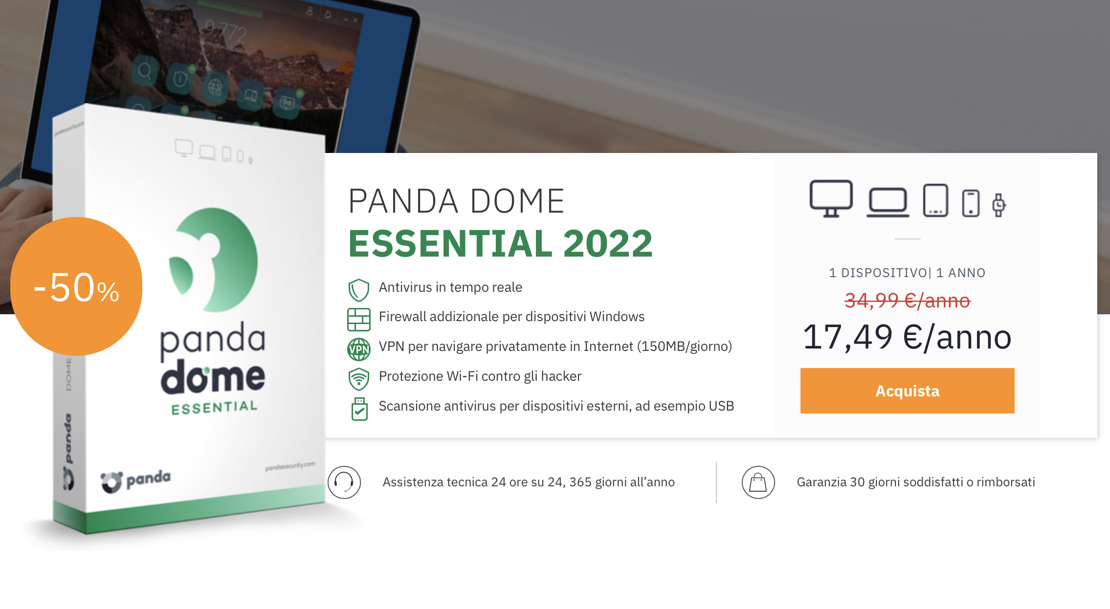 Proteggi il tuo PC con Panda Dome al 50% di sconto