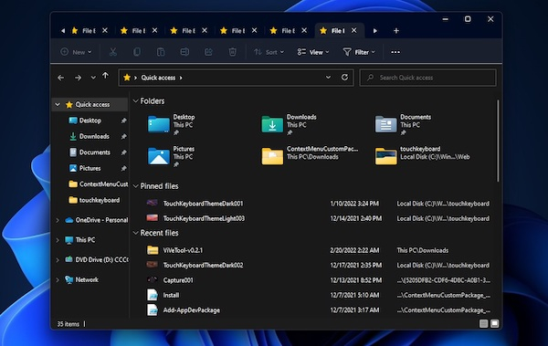 Windows 11 schede Esplora file