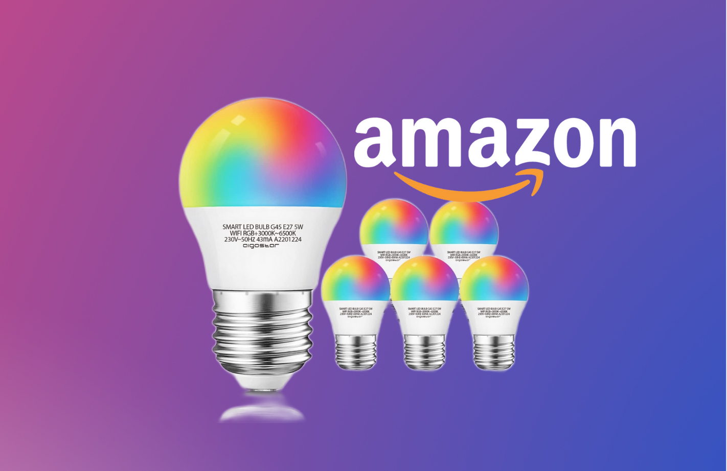 Cinque lampadine smart compatibili con Alexa col 50% di sconto (17€) ora su Amazon