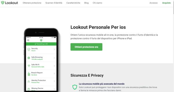Lookout Personal per iOS