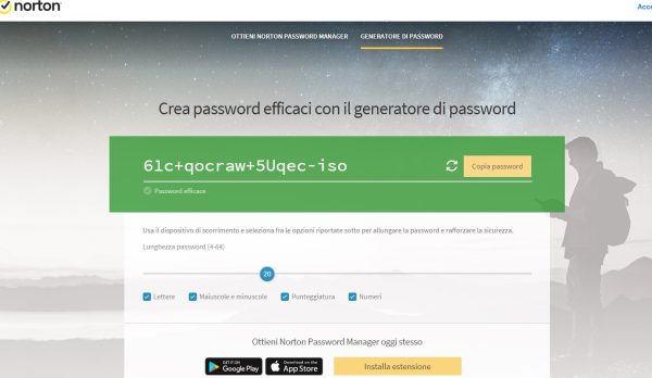 Norton password generator
