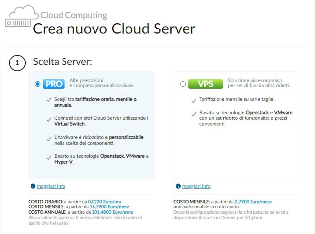 Configurazione Cloud Aruba