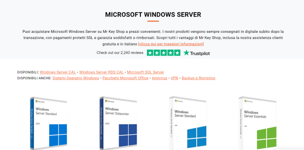 scaricare Windows Server
