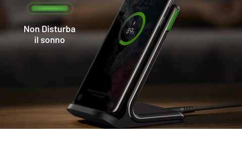 Caricatore wireless INIU da 15 W con ricarica rapida a meno di 15 euro su Amazon