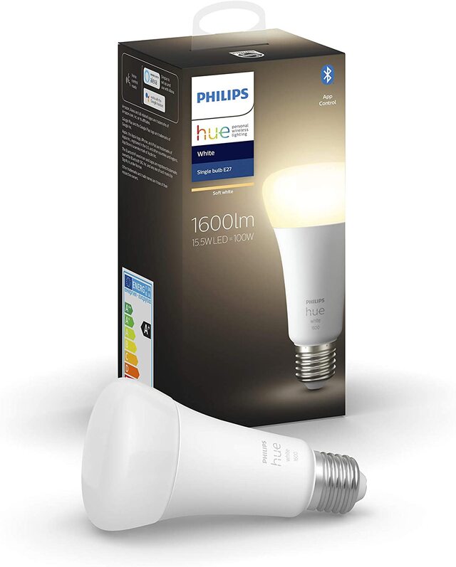 Lampadina Smart Philips Hue White 15,5W equivalente a 100W in promo su