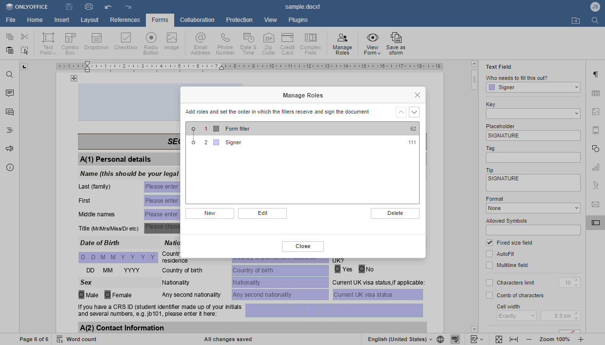 Novità OnlyOffice Docs 7.3