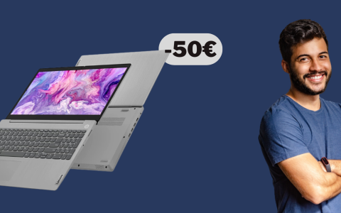 Lenovo IdeaPad 3 con Intel Core i3 e SSD 512GB in offerta a 449 euro