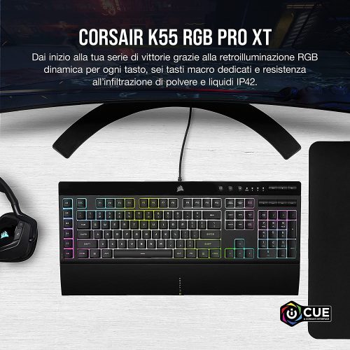 Corsair K55 RGB PRO XT - Tastiera da gaming - 1