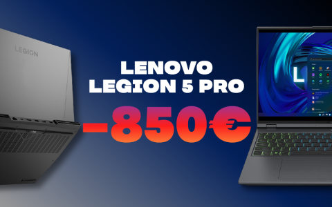 Lenovo Legion 5 Pro con i7 e GeForce RTX 3070: CLAMOROSO -850€ da Unieuro