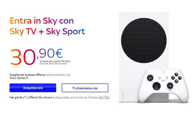 Nuova offerta Sky Xbox