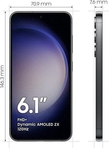 Samsung Galaxy S23 - Black - Dimensioni