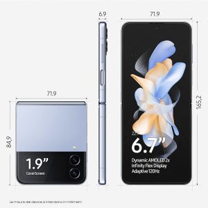 Samsung Galaxy Z Flip4 - Blue - Dimensioni