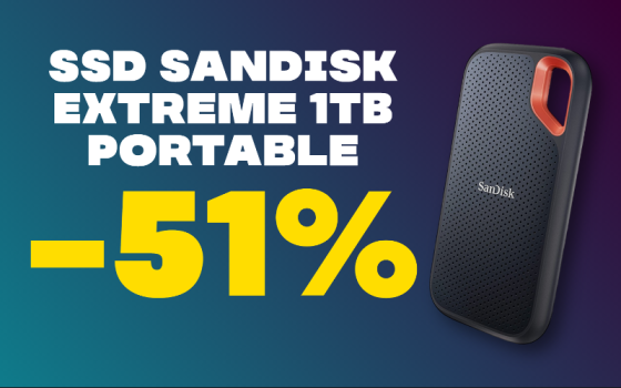 SSD portatile Extreme 1TB: BOMBA Amazon -51% | HTML.it