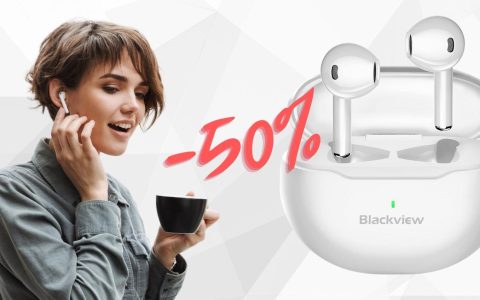 Blackview AirBuds 6: auricolari Bluetooth al 50% su Amazon