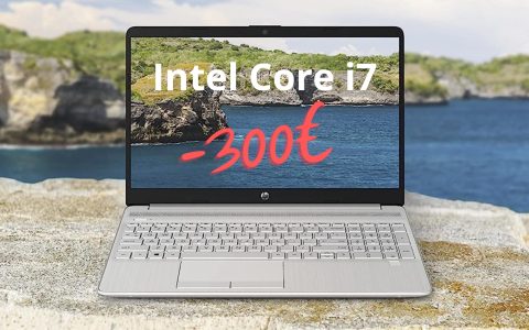Notebook HP con Intel Core i7, SSD da 512GB e 16GB di RAM (-300€)