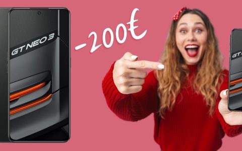 Realme GT NEO 3 con display Super OLED e Dual SIM a 200€ in MENO