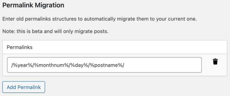 Eliminare data dal permalink