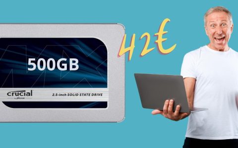 SSD interno da 500GB: con 42€ il tuo vecchio PC diventa una scheggia