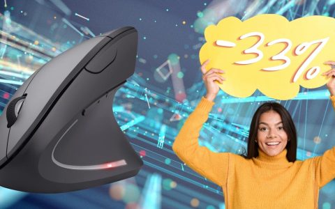 Trust Verto: mouse wireless verticale ergonomico a MENO di 20€