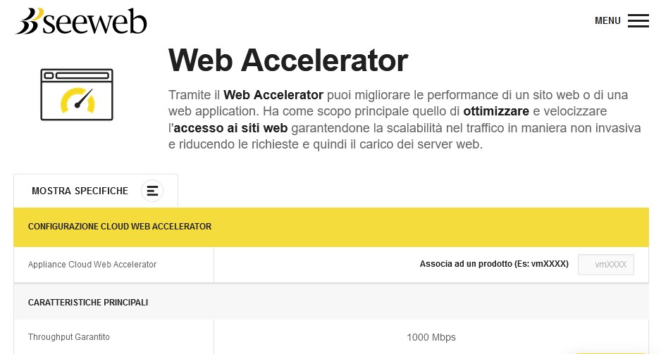 Web Accelerator con Seeweb