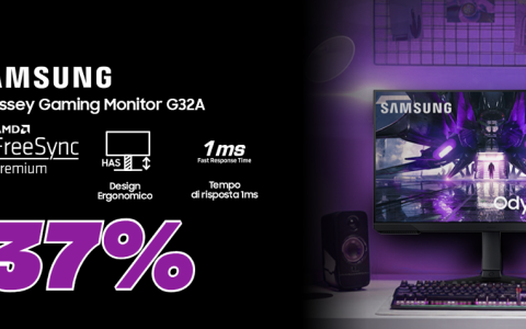 PAZZESCO monitor da gaming Samsung scontato del 37% su Amazon