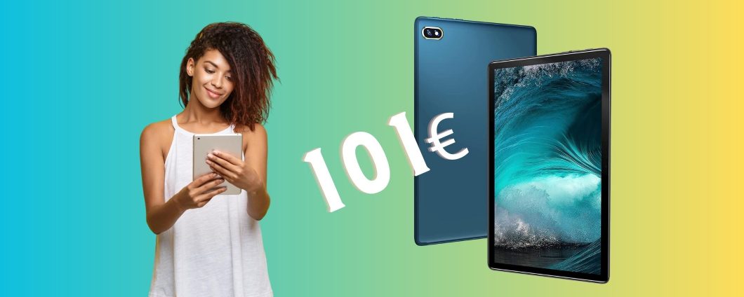 Tablet da 10 pollici con Android 11 in TRIPLO SCONTO (101€)