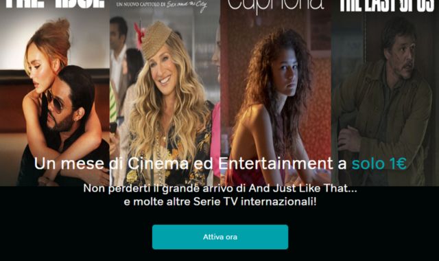 Attiva NOW Cinema Entertainment 1 euro