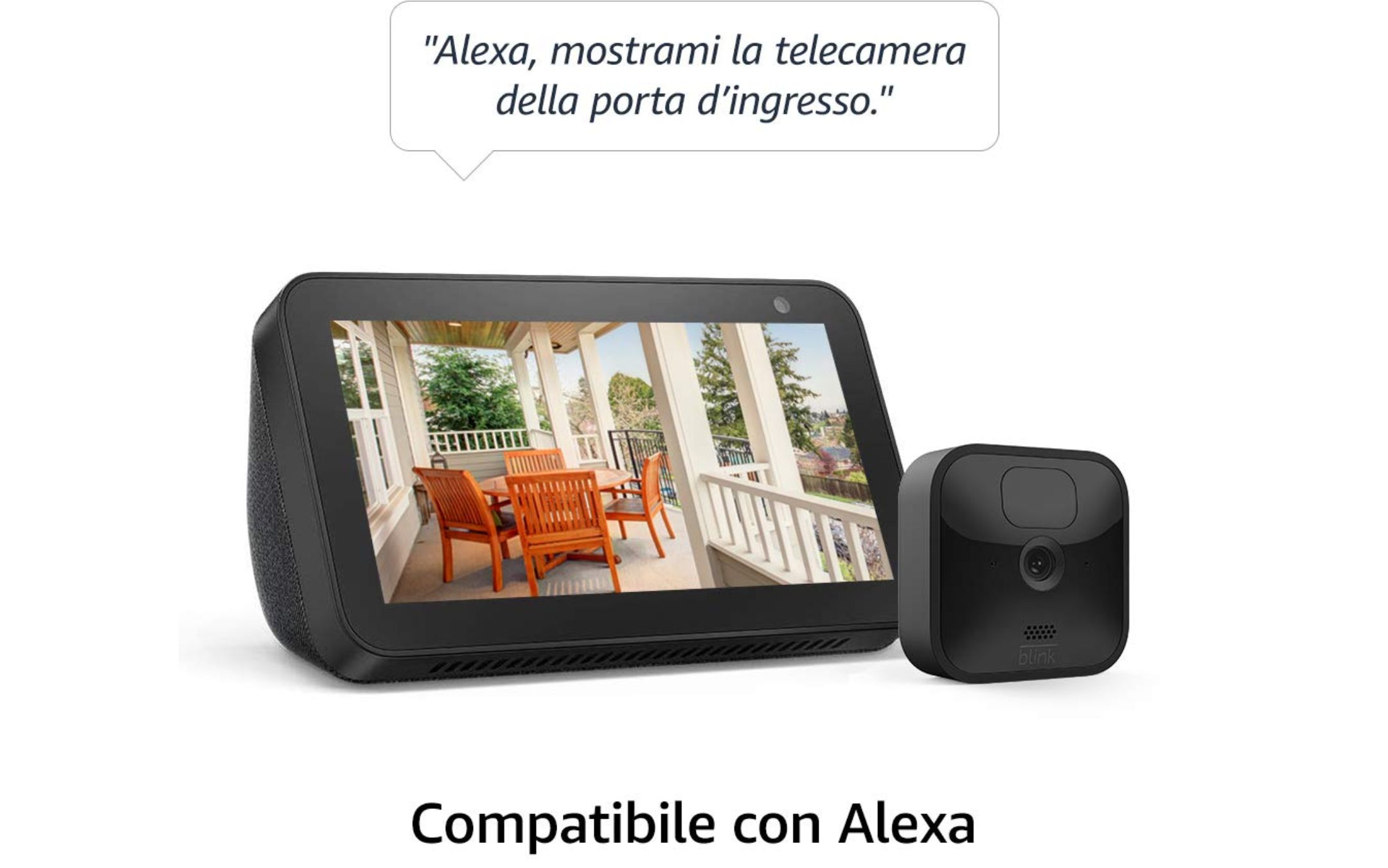 Videocamera di sicurezza in HD Blink Outdoor compatibile con Alexa