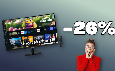Poco più di 200€ per il Samsung Smart Monitor M5 da 27